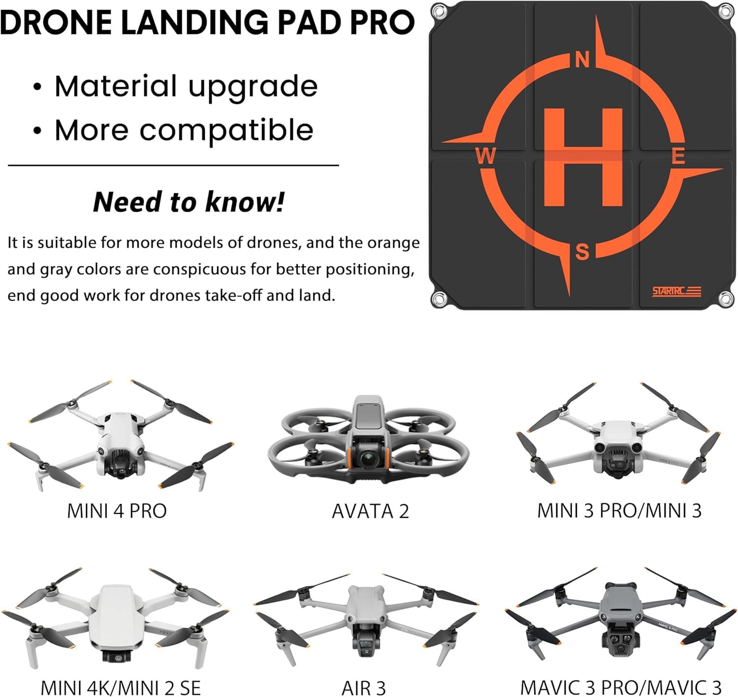 STARTRC Drone Landing Pad, Pla - Dji Drone Air 3 ulasan dan harga