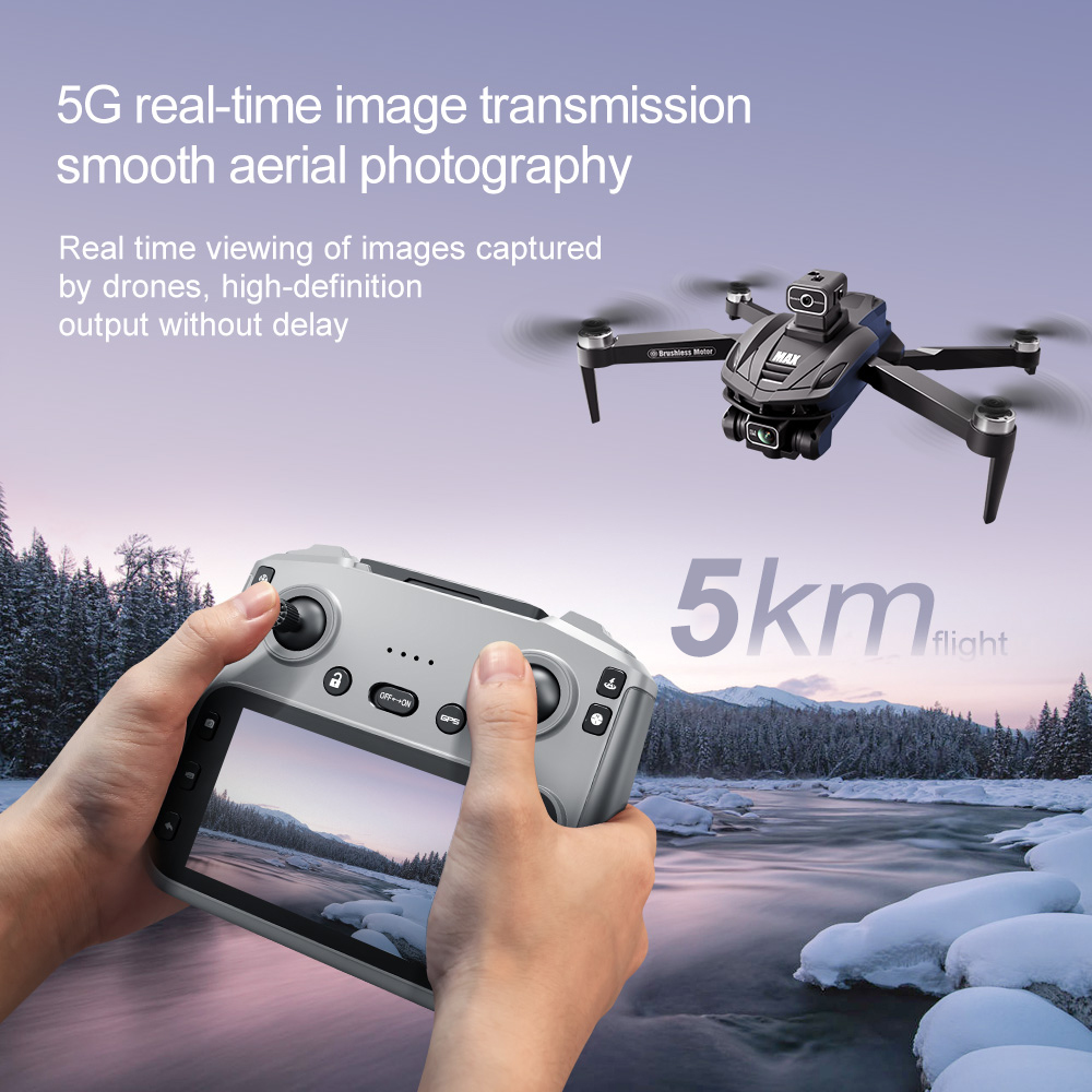 V168 PRO Max GPS Drone 8K Prof - Drone Controller Screen ulasan dan harga